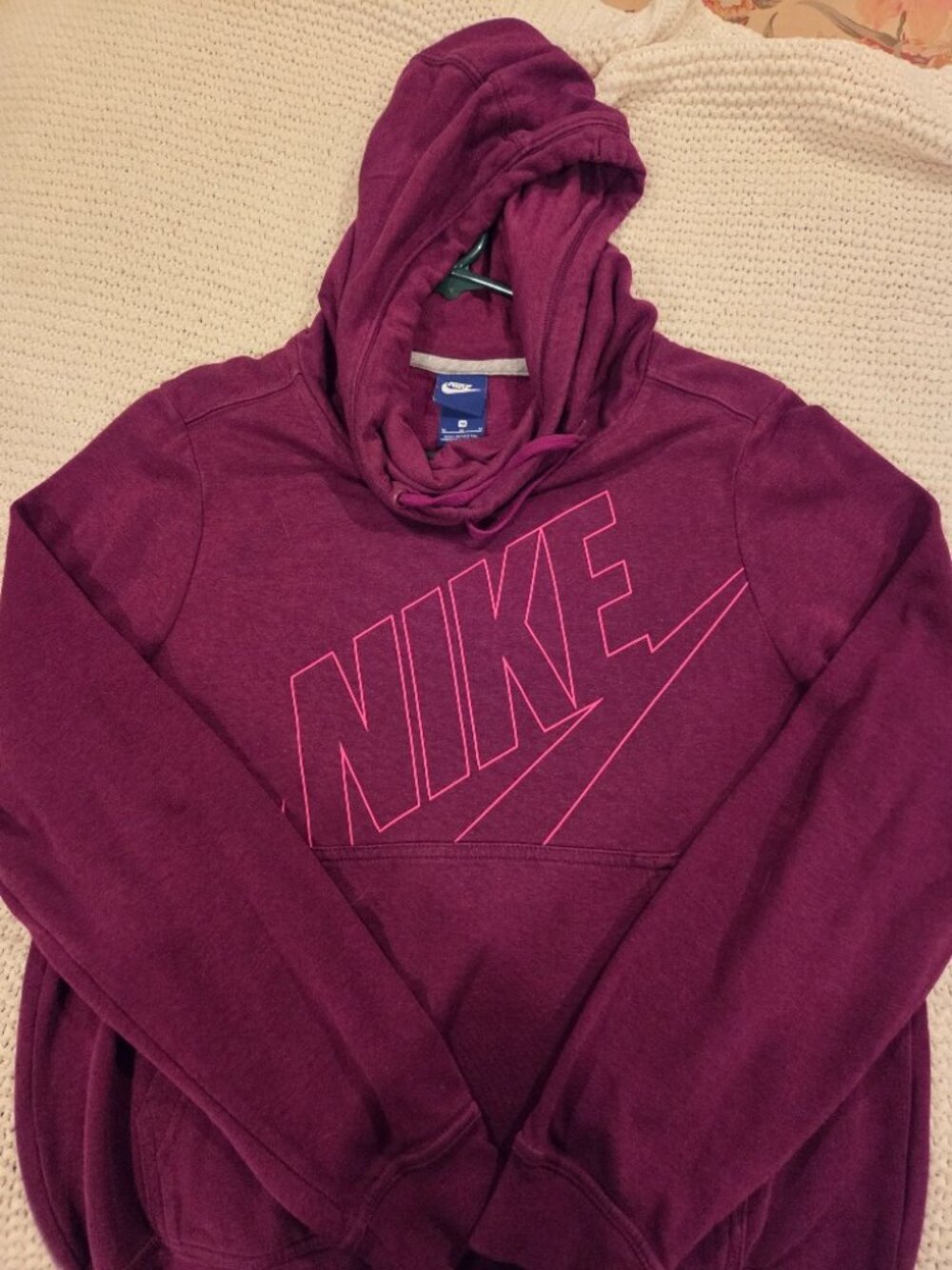 Nike Women's Burgundy Funnel Neck Hoody Medium